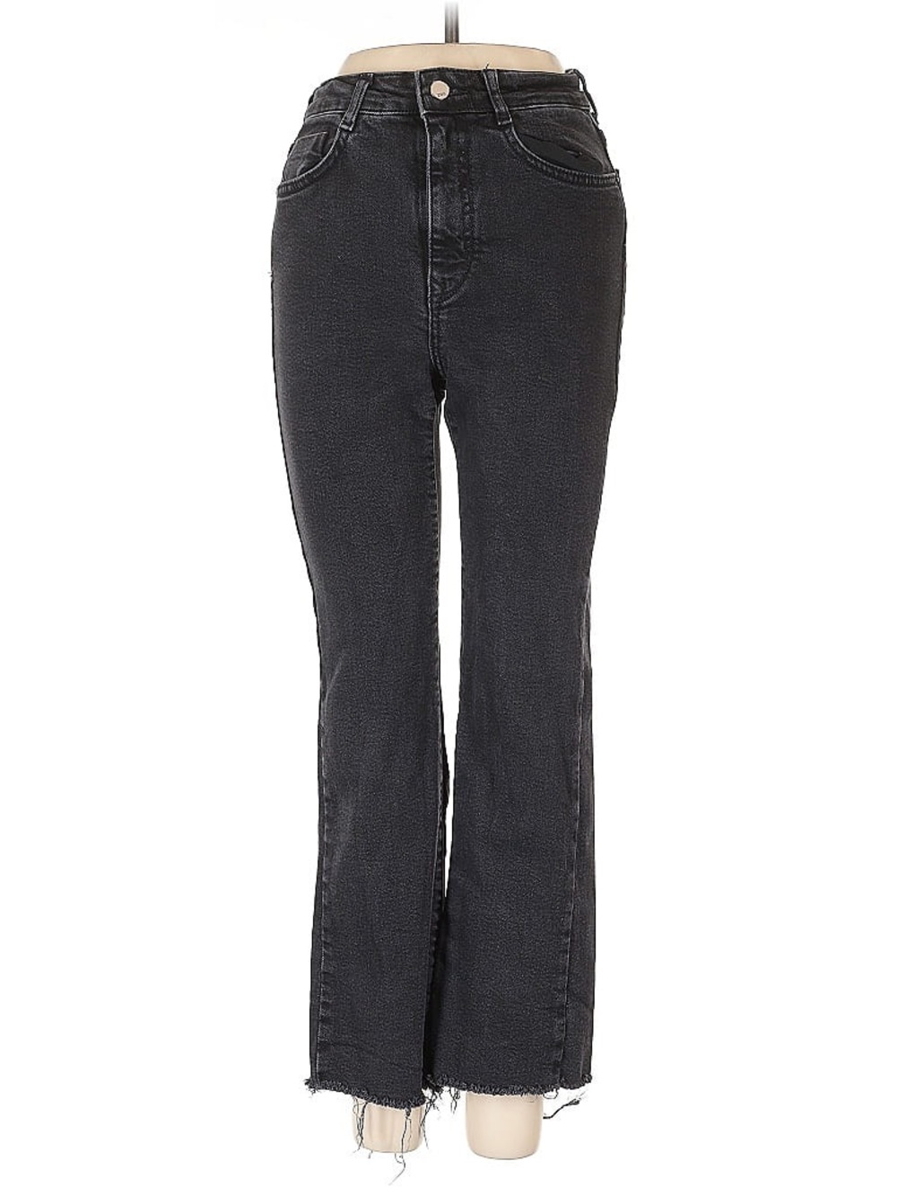 Zara Black High-Rise Flared Jeans